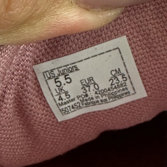 Vans Old Skool V Youth size 5.5/Women 7 Rose Gold Pink Glitter Skate Shoes - Picture 8 of 8